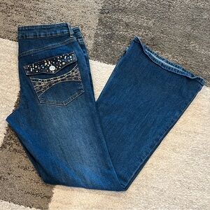 BDG Jeans Jewel Pocket Flaps Women’s Size 30 Flare Urban Outfitters Indigo